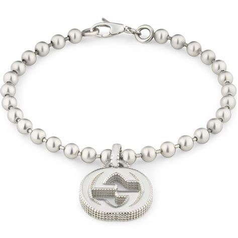 ankle bracelet gucci|gucci silver bead bracelet.